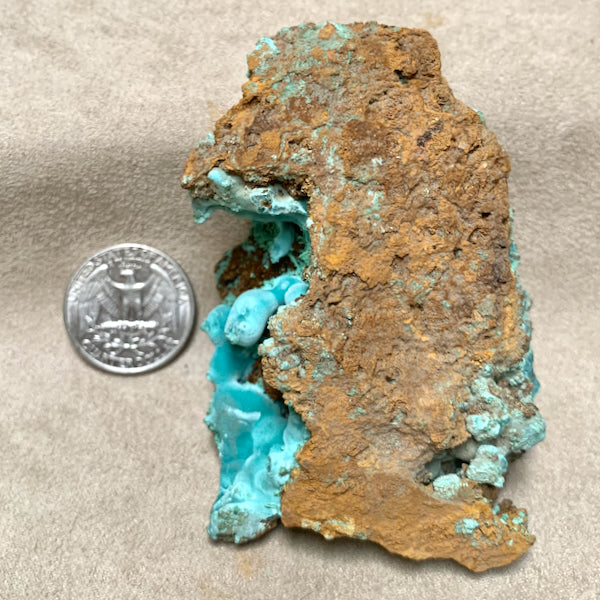 Aurichalcite over Malachite (Mexico)