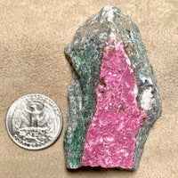 Calcite (Cobaltoan) with Malachite (Democratic Republic of Congo)