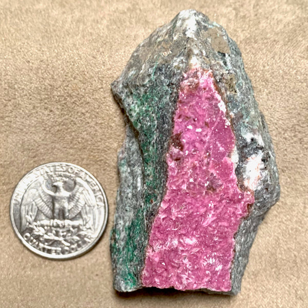 Calcite (Cobaltoan) with Malachite (Democratic Republic of Congo)