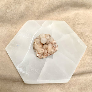 Hexagonal Selenite Plate 5.5"