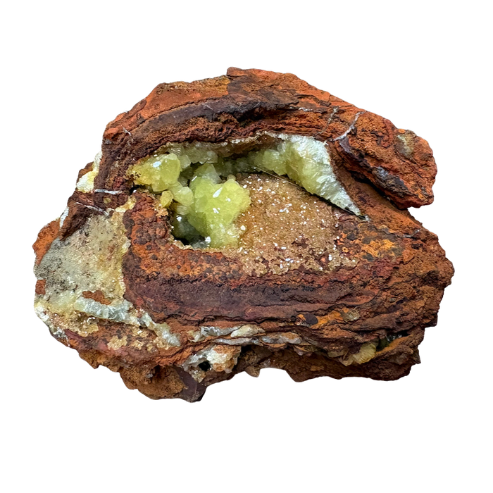 Adamite with Calcite (Mexico)