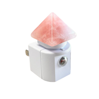 Night Light, Rose Quartz Polished Pyramid