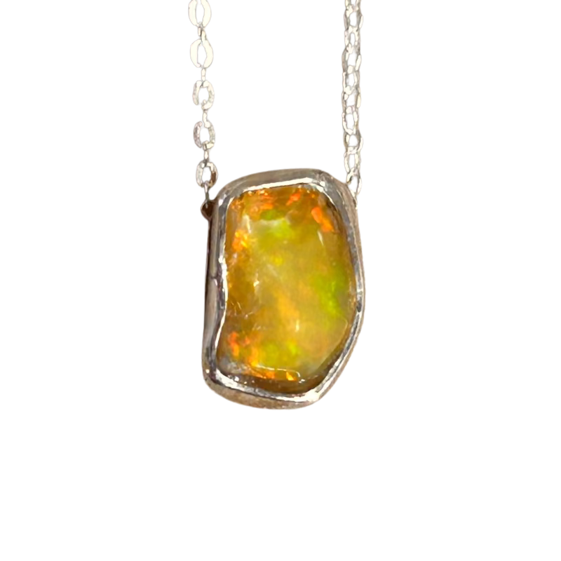 Opal (Ethiopian) Slide Necklace with Chain