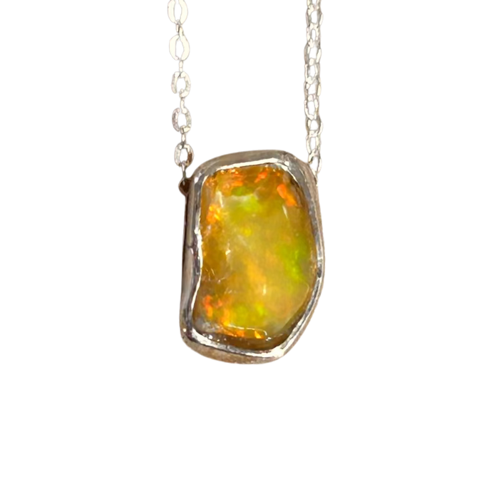 Opal (Ethiopian) Slide Necklace with Chain