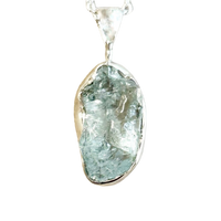 Aquamarine Pendant with Sterling Silver Chain