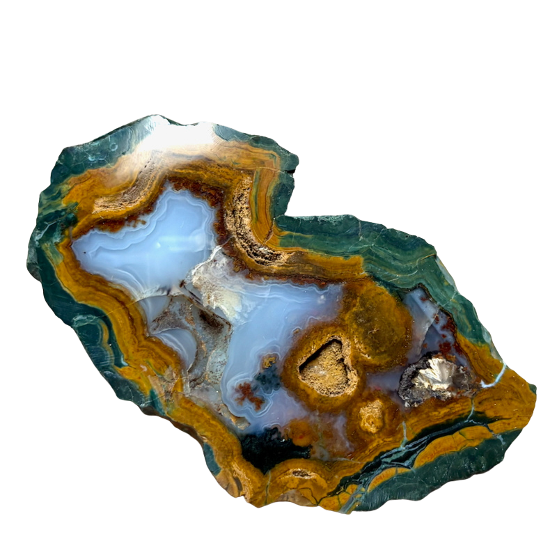Geode, Orpheus Agate, Polished Face (Bulgaria)