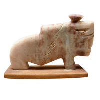Justin Gomez Bison Carving (Taos, New Mexico)