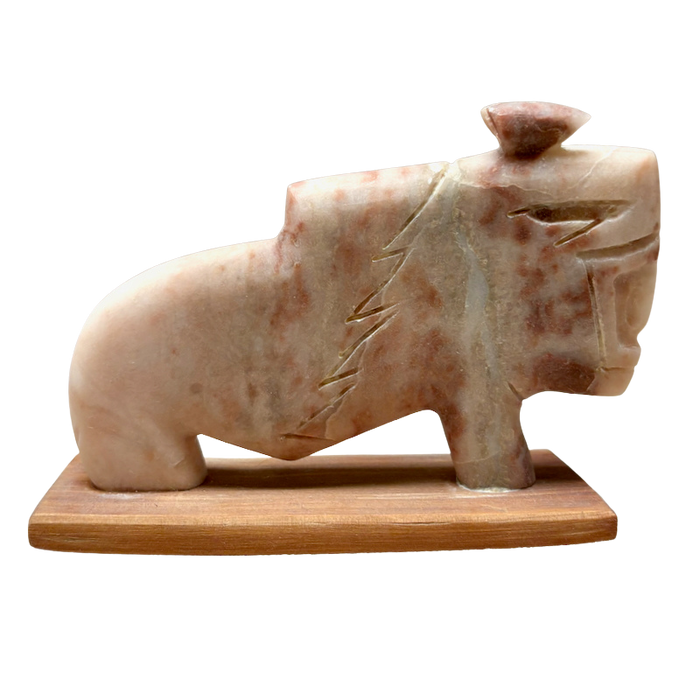 Justin Gomez Bison Carving (Taos, New Mexico)