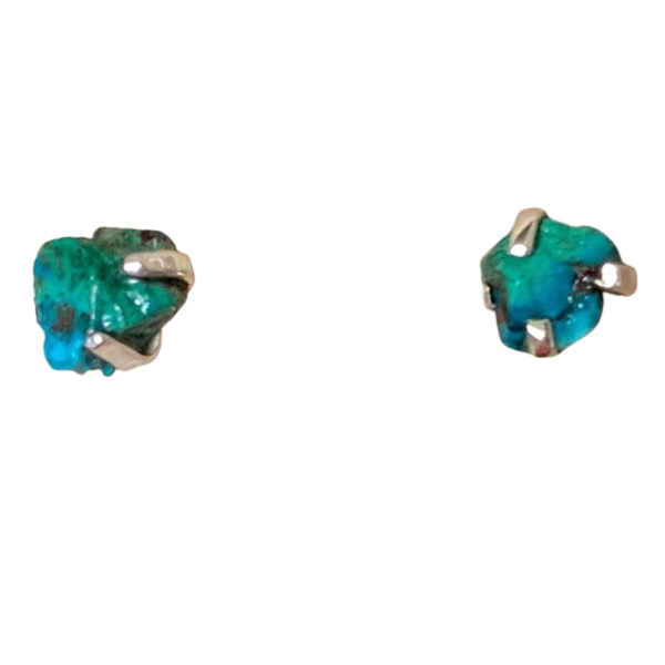 Chrysocolla Rough Post Earrings