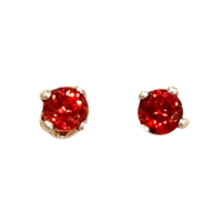 Garnet Faceted Stud Earrings