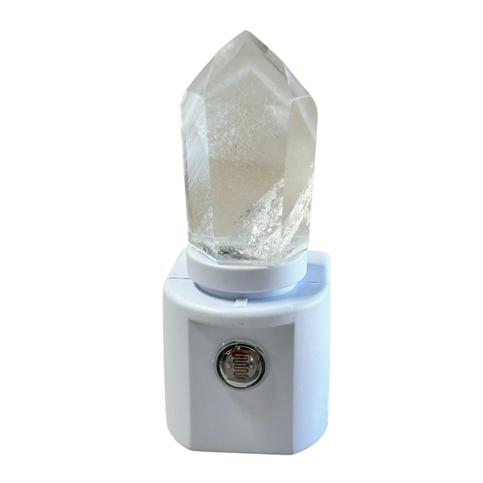 Night Light, White Phantom Quartz Crystal