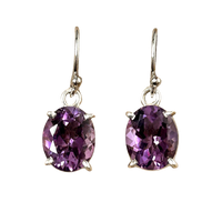 Amethyst and Sterling Silver Earrings