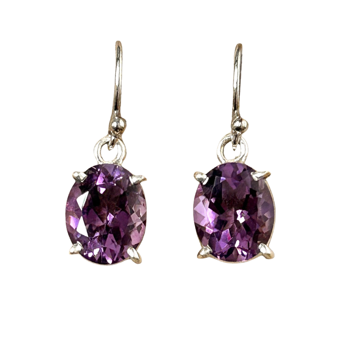 Amethyst and Sterling Silver Earrings