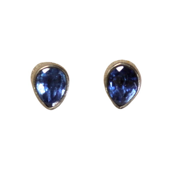 Kyanite Teardrop Faceted Post Earrings