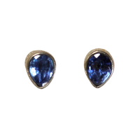 Kyanite Teardrop Faceted Post Earrings