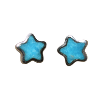 Turquoise Star Post Earrings