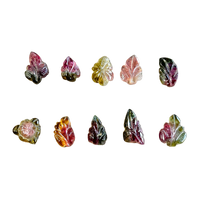 Tourmaline (Watermelon) Carved Leaves