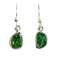 Emerald Rough Dangle Earrings