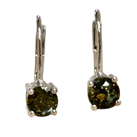 Moldavite Dangle Earrings