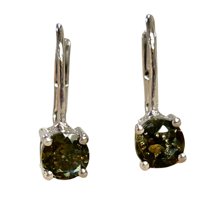 Moldavite Dangle Earrings