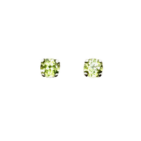 Peridot Faceted Post Earrings