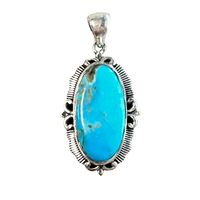 Turquoise and Sterling Silver Pendant