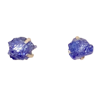 Tanzanite Rough Post Earrings