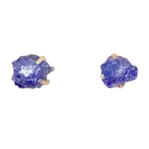 Tanzanite Rough Post Earrings