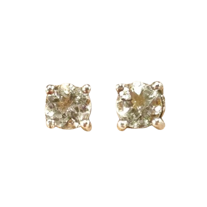 Aquamarine Faceted Stud Earrings
