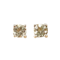 Aquamarine Faceted Stud Earrings