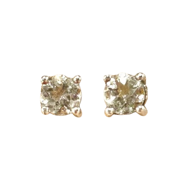 Aquamarine Faceted Stud Earrings