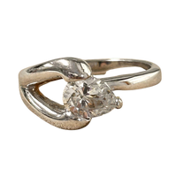 Topaz (White) Faceted Ring (size 7.75)