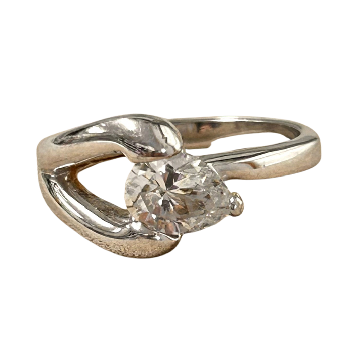 Topaz (White) Faceted Ring (size 7.75)