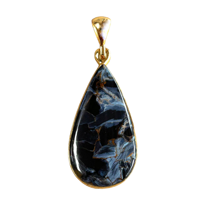Pietersite and Gold Vermeil Pendant