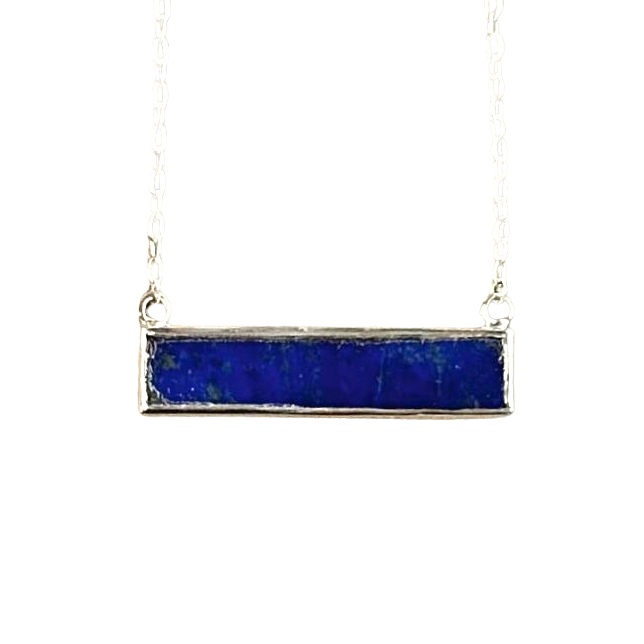 Lapis Lazuli Bar Necklace