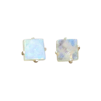 Moonstone (Rainbow) Stud Earrings