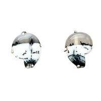 Agate (Dendritic) Stud Earrings