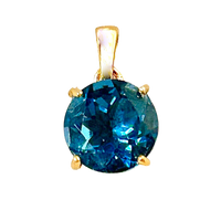 Fluorite (Teal) Pendant in Gold Vermeil