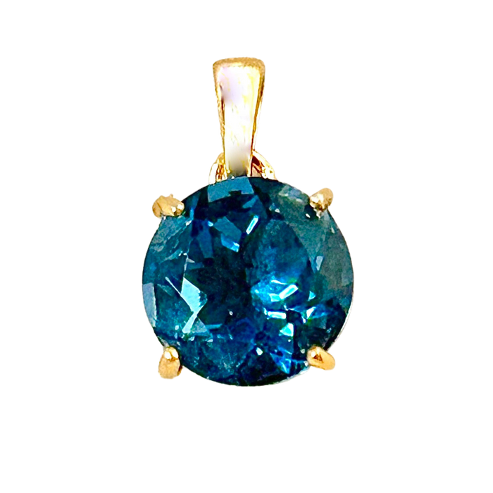 Fluorite (Teal) Pendant in Gold Vermeil