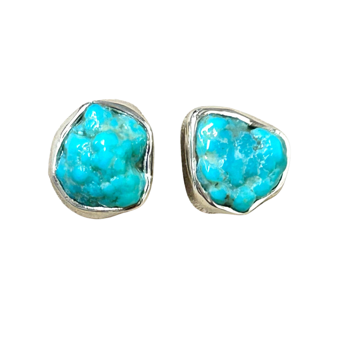 Turquoise Rough Post Earrings