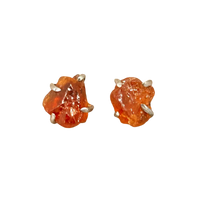 Citrine Rough Prong Post Earrings