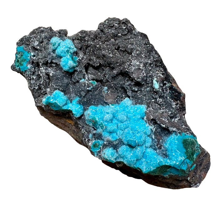 Chrysocolla over malachite (unknown source)
