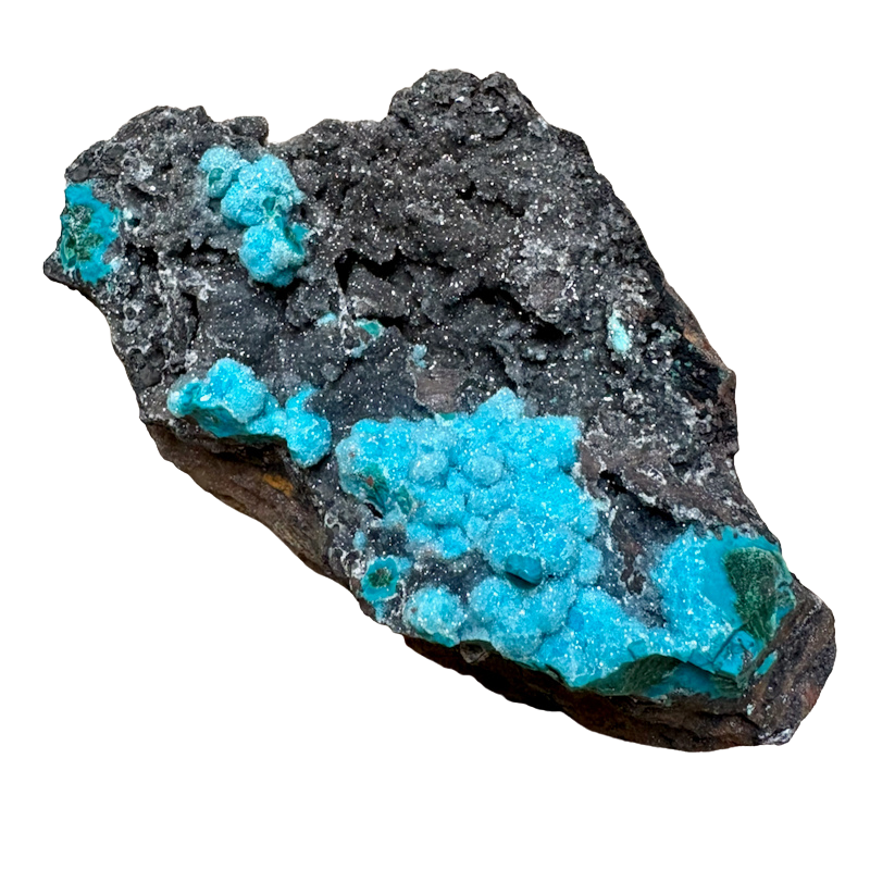Chrysocolla over malachite (unknown source)