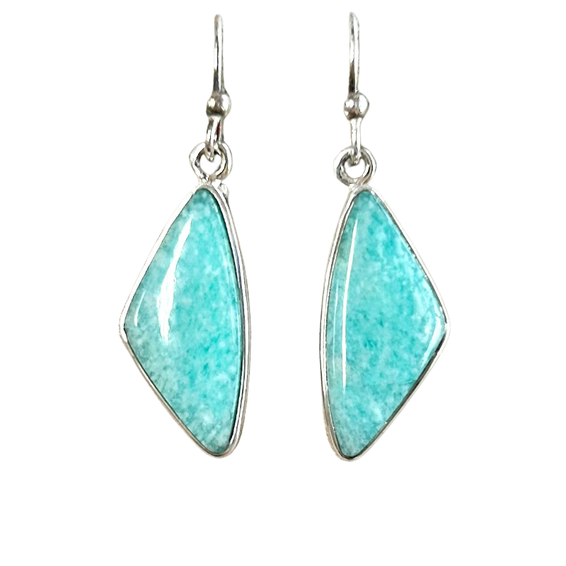 Amazonite and Sterling Silver Earrings