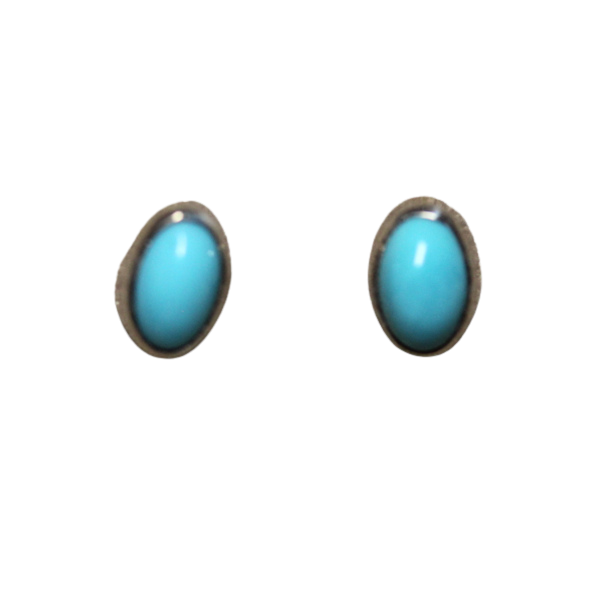Turquoise Oval Post Earrings