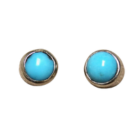 Turquoise Round Post Earrings