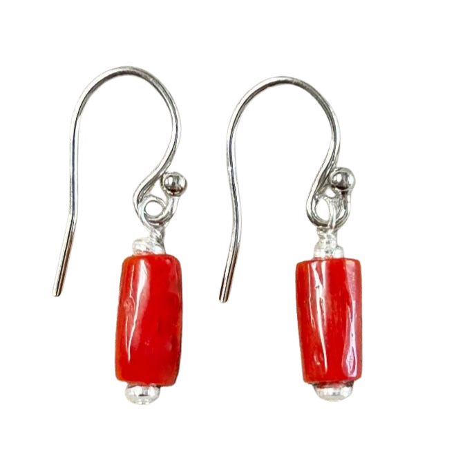 Coral (Mediterranean) Dangle Earrings