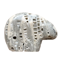 Bear Fetish Carving in Fossil Limestone
