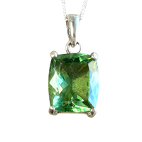 Fluorite Pendant with Sterling Silver Chain