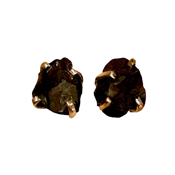 Shungite Rough Stud Earrings